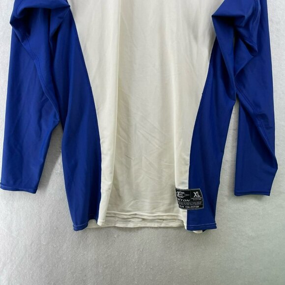 Easton Power Surge Shirt Men Sz XL White Blue Colorblock High Performance Fitted - Picture 8 of 13
